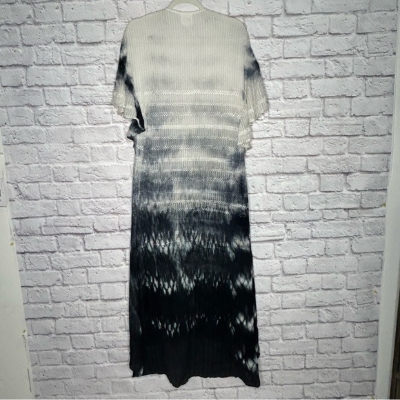TRYB Ombre Tie Dye 100% Silk High Low Maxi Dress - Picture 5 of 12